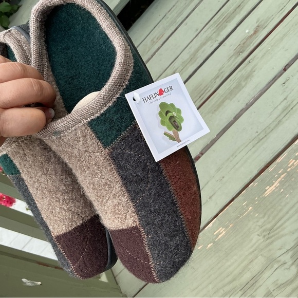 Haflinger 100% Wool Multicolor Plaid Winter Snow NWT main image 7